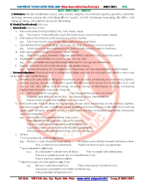 Chuyên đề tự học môn Tiếng Anh - Bài 3 Adjectives - Tính từ